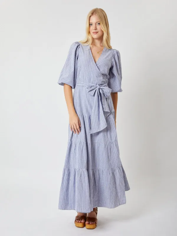 Leona Stripe Wrap Dress sold by iris