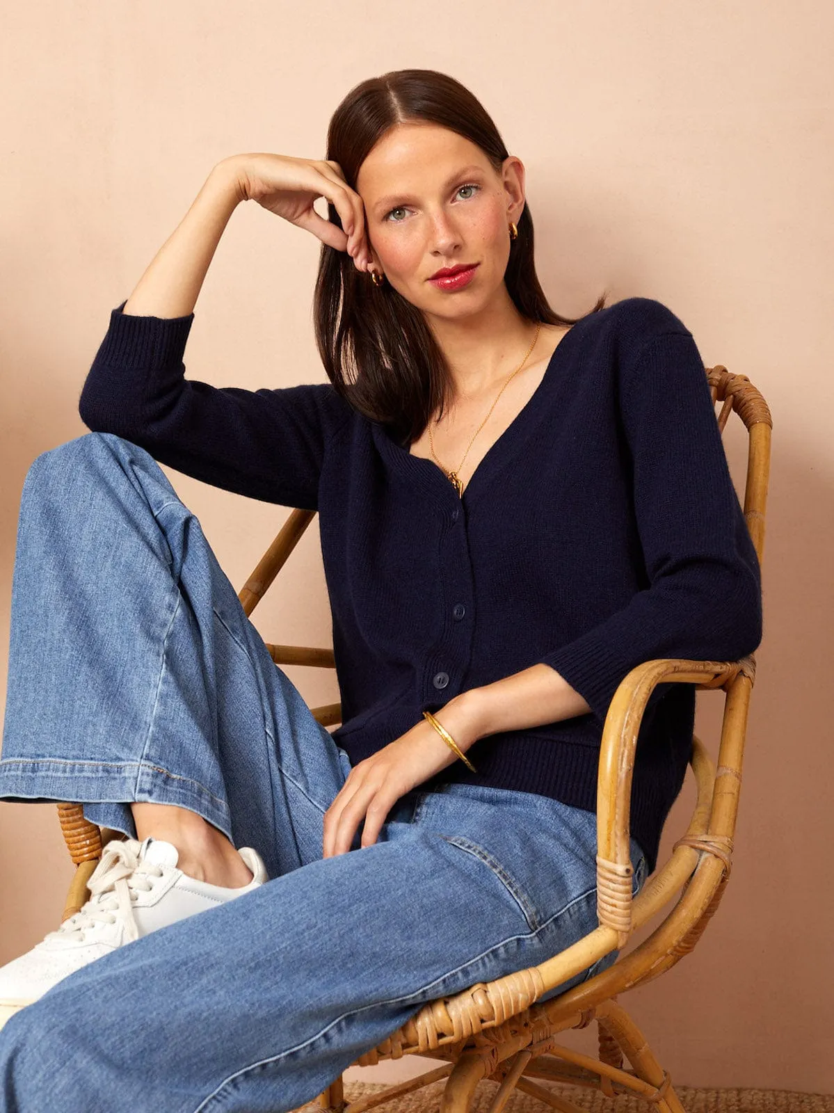 Thea Cardigan Navy sold by iris product image thumbnail 4