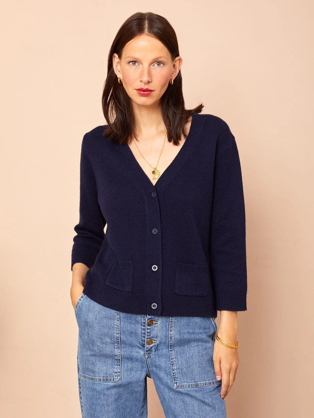 Thea Cardigan Navy sold by iris