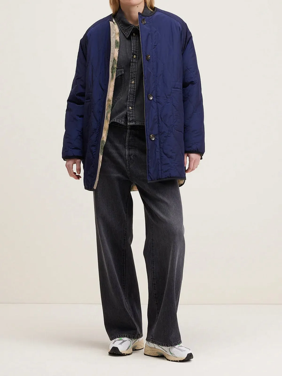 Hamon Reverse Jacket – Navy and Cream sold by iris product image thumbnail 3
