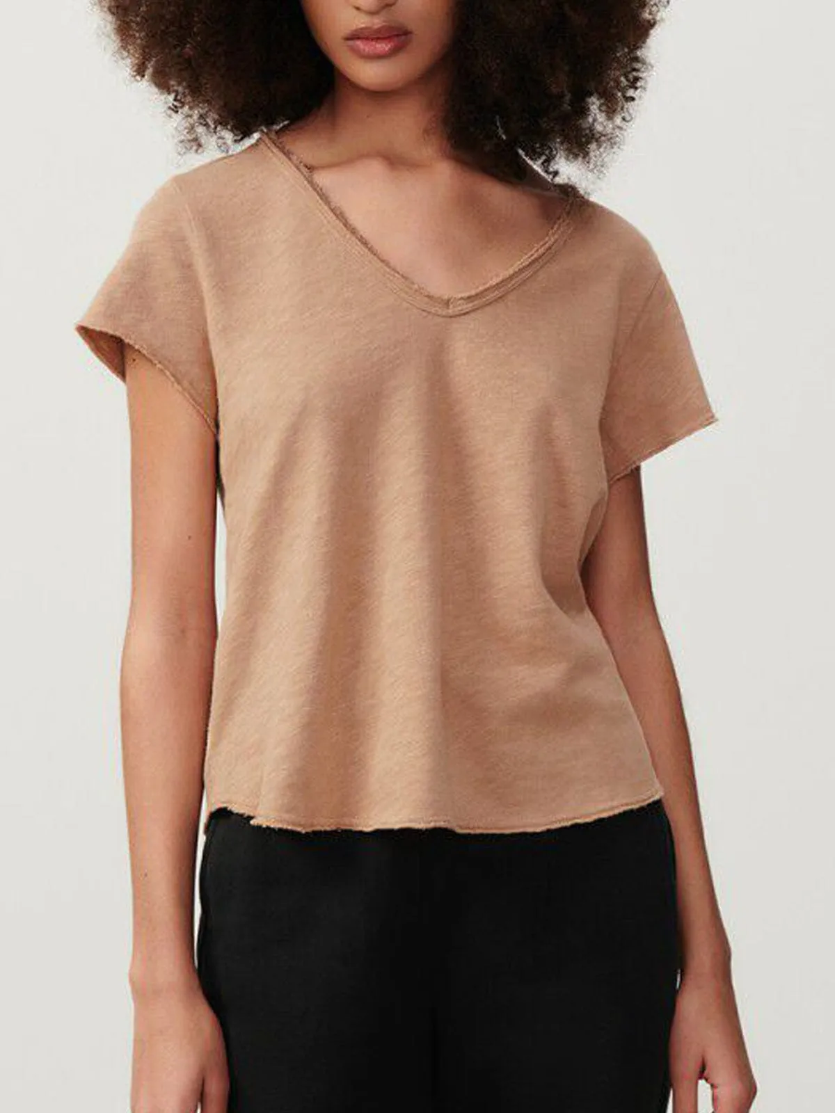 Sonoma V Neck Tee Beige sold by iris product image thumbnail 3