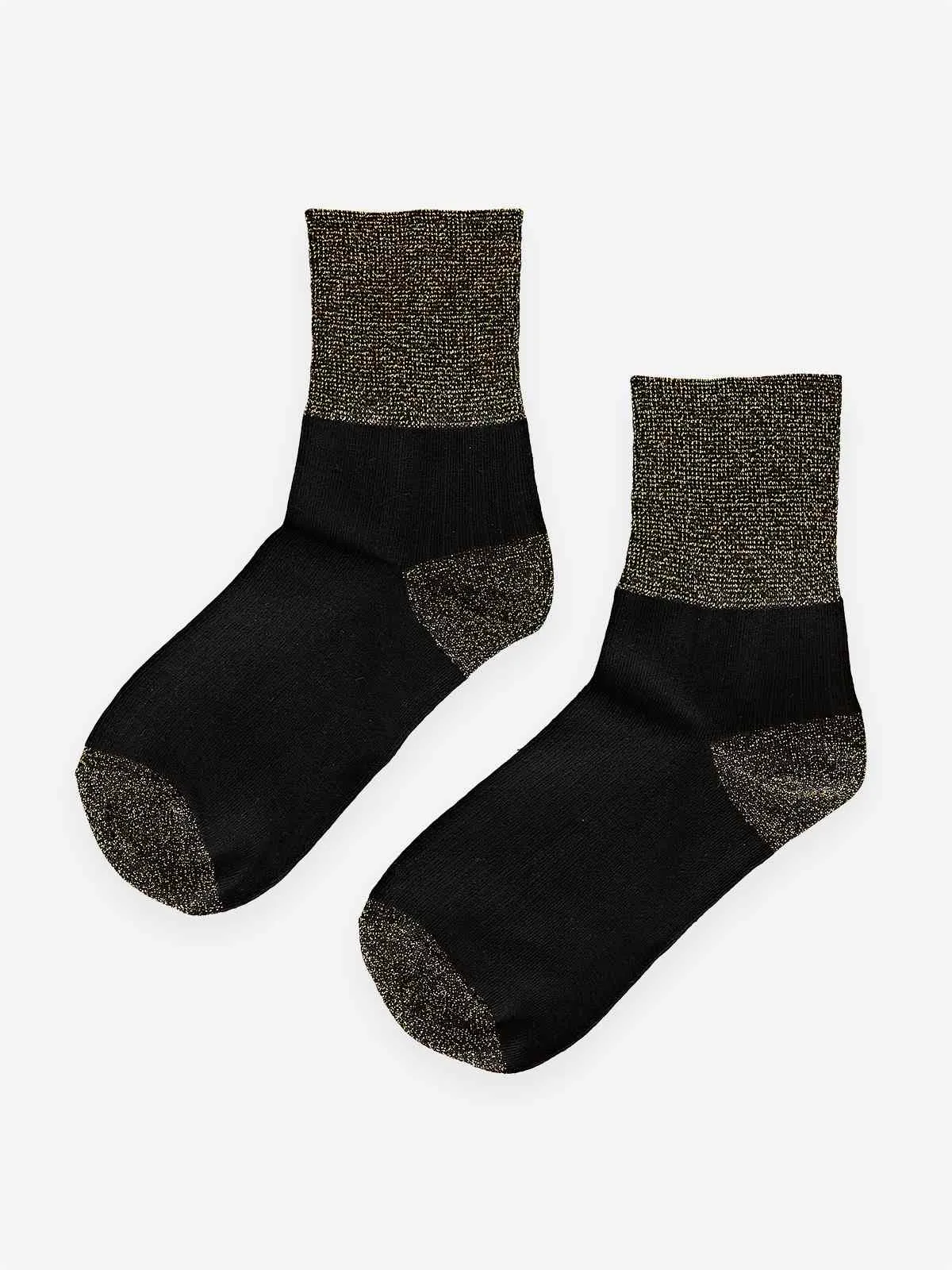 Glitter Socks- Gold and Black sold by iris