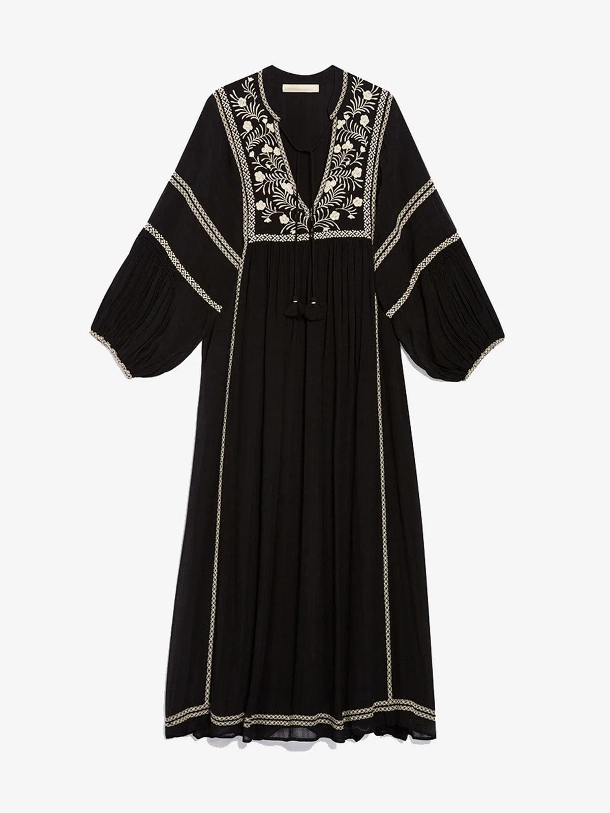 Veronica Embroidered Dress – Black sold by iris