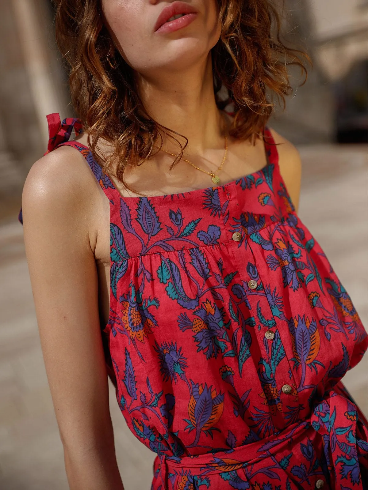 Lou Lou Buttoned Jumpsuit Red sold by iris product image thumbnail 3