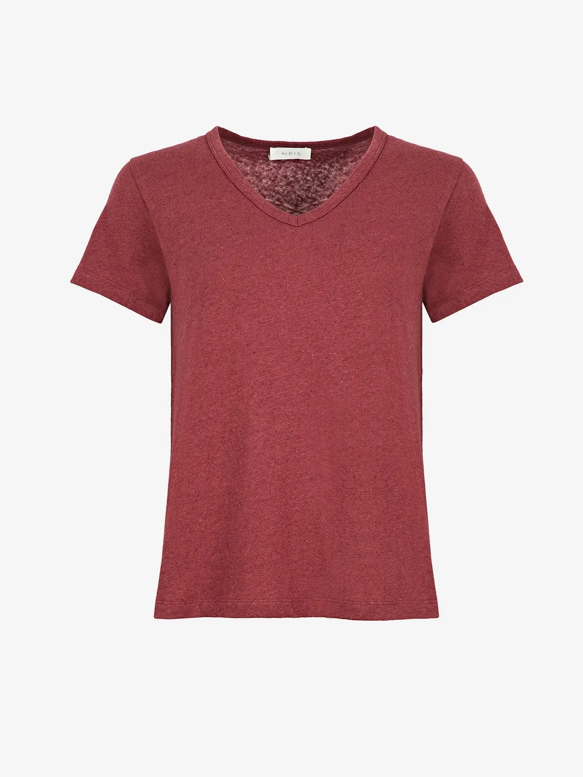 Sophie V neck T-shirt Burgundy sold by iris product image thumbnail 5
