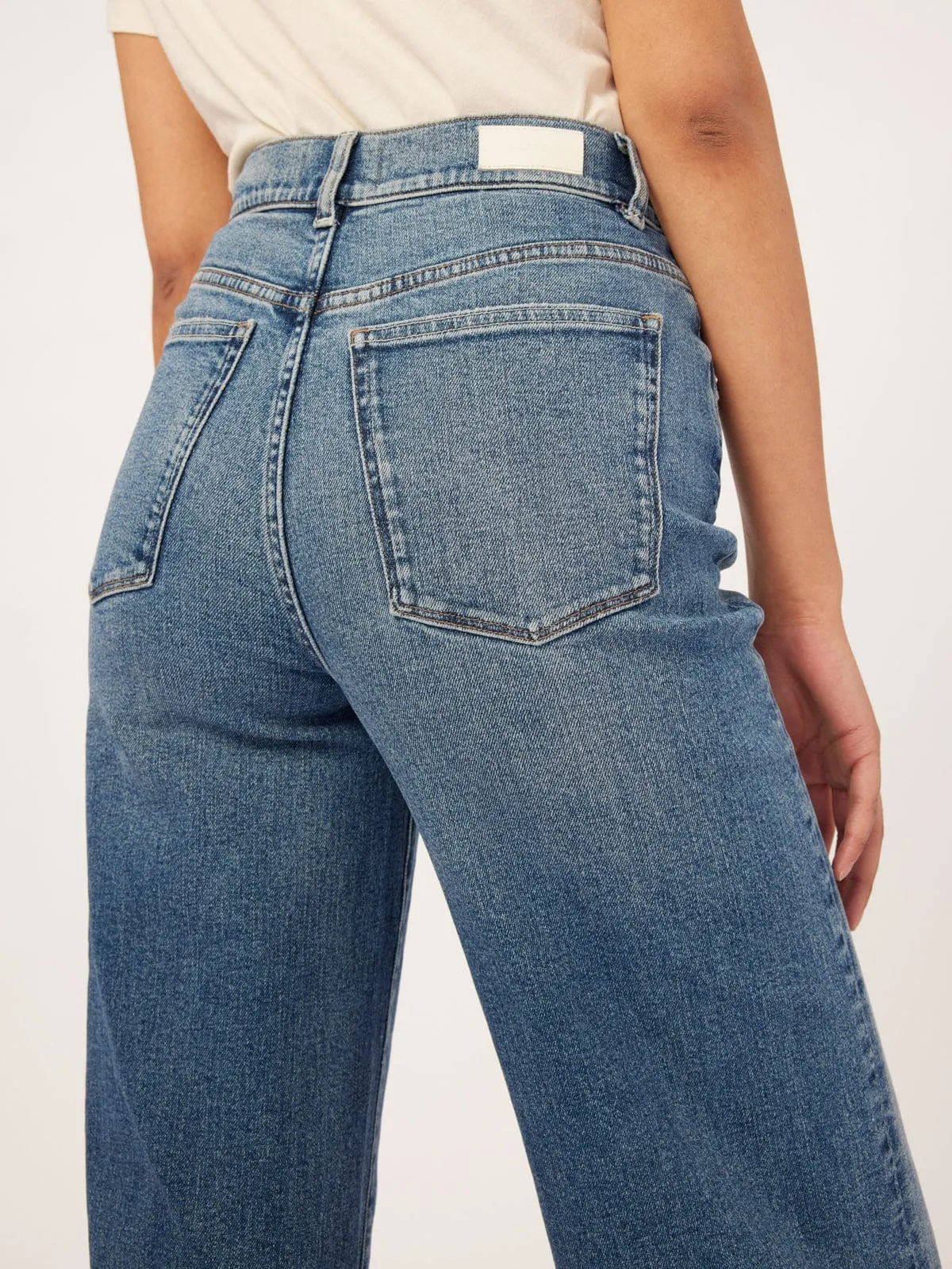 Hepburn Crop Wide Leg Jean - Denim sold by iris product image thumbnail 4