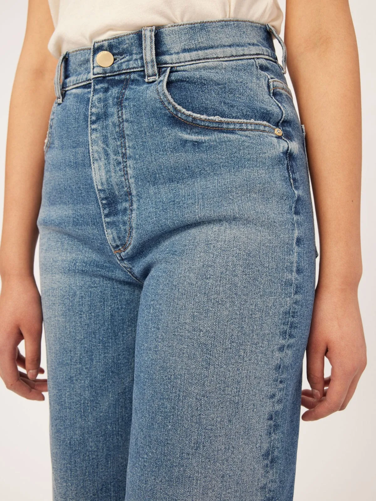 Hepburn Crop Wide Leg Jean - Denim sold by iris product image thumbnail 5