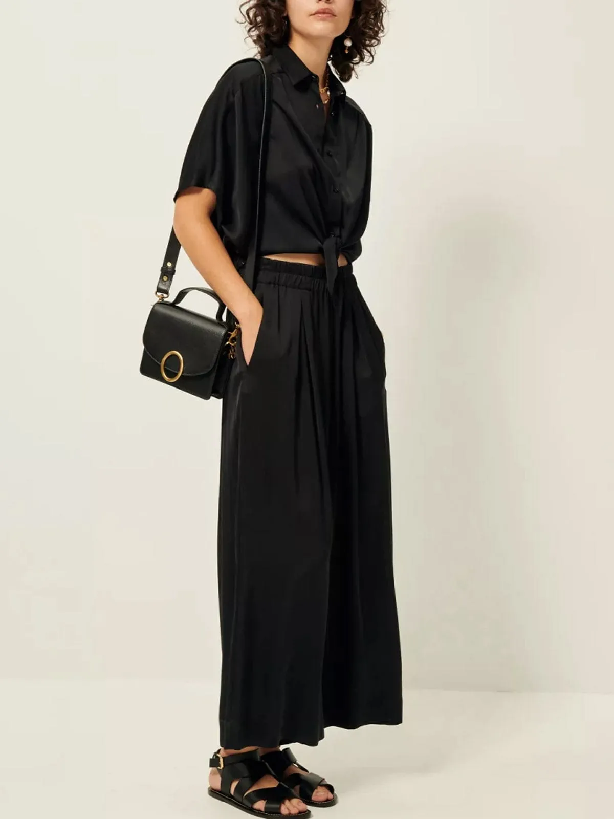 Isla Flare Pants- Black sold by iris product image thumbnail 2