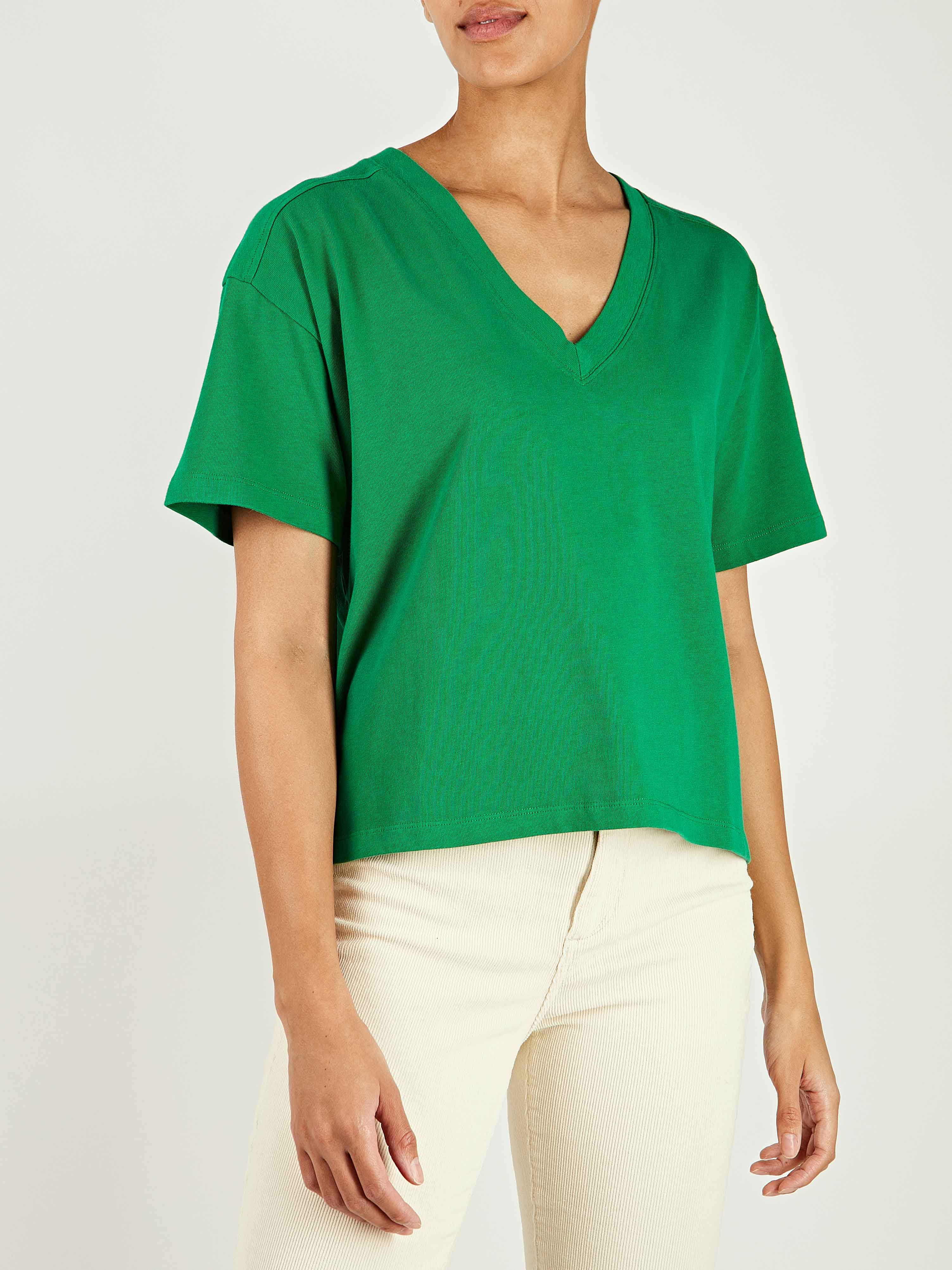 Stormi V-Neck Short Sleeve Cotton T-Shirt sold by iris product image thumbnail 2