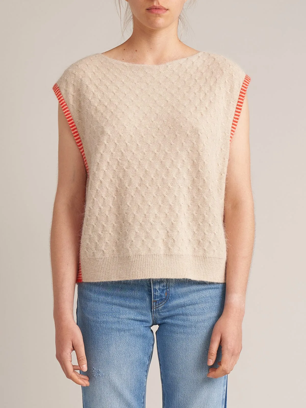 Diow Knit Vest – Cream sold by iris product image thumbnail 2