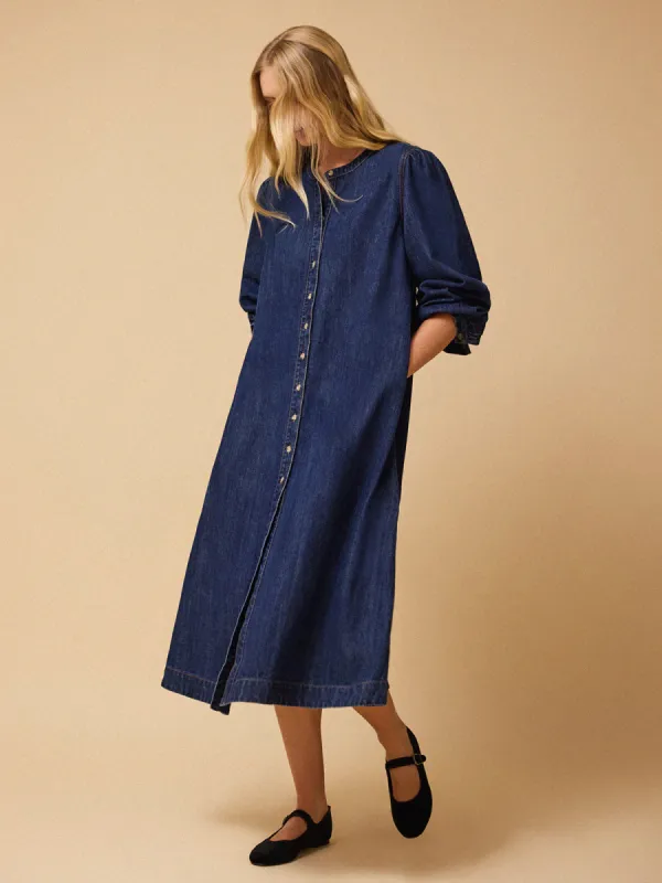 Naima Denm Dress - Indigo sold by iris