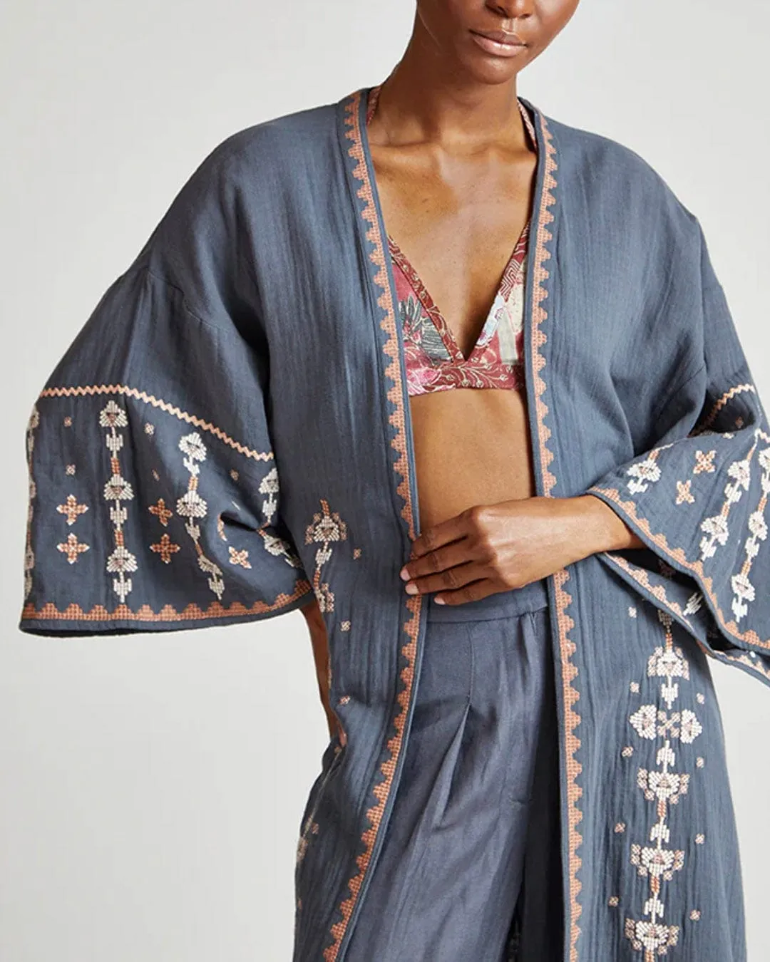 Gloral Kimono - Grey sold by iris product image thumbnail 4