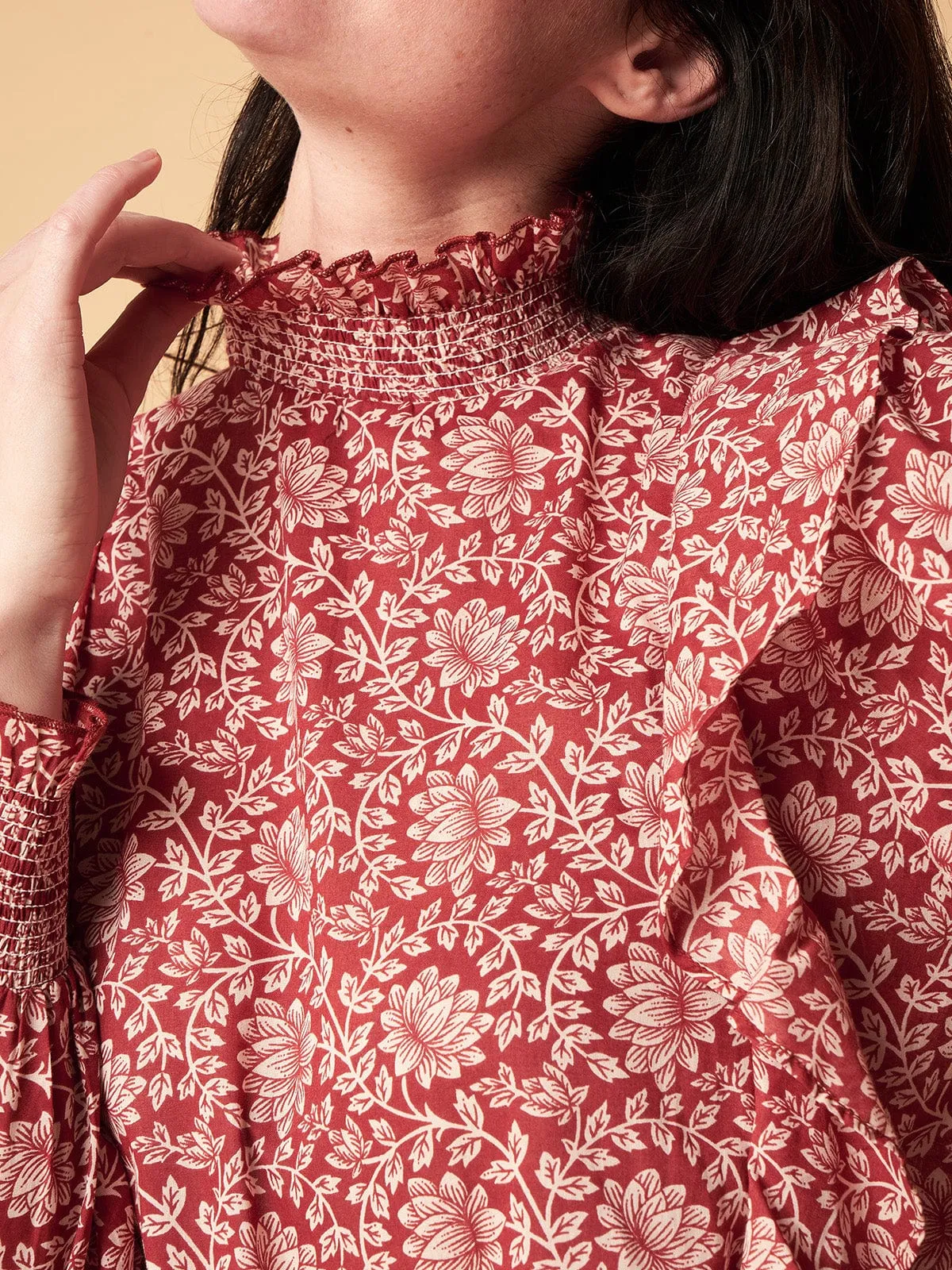 Thelma Frill Blouse - Red sold by iris product image thumbnail 3