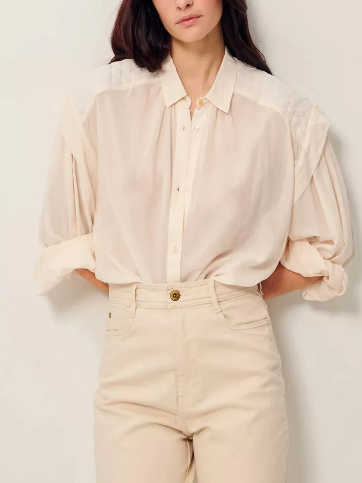 Terrasini Blouse- Cream sold by iris product image thumbnail 2