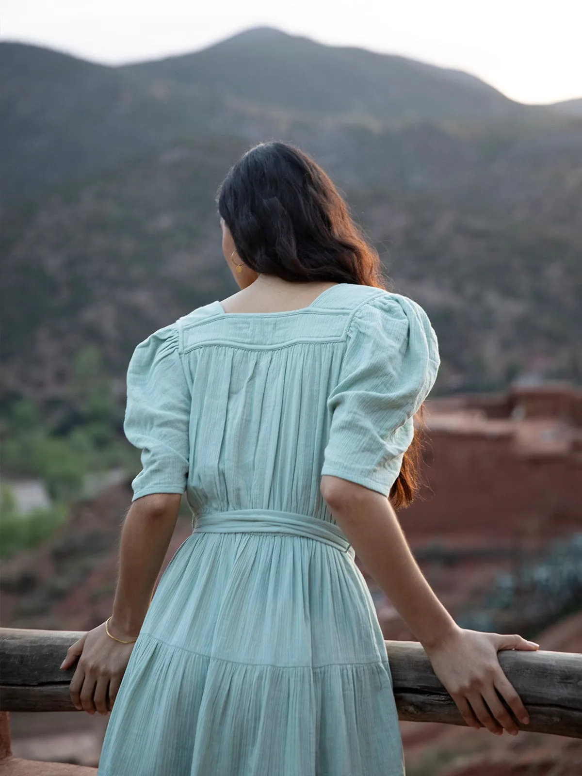 Noelle Cotton Gauze Dress - Mint sold by iris product image thumbnail 2