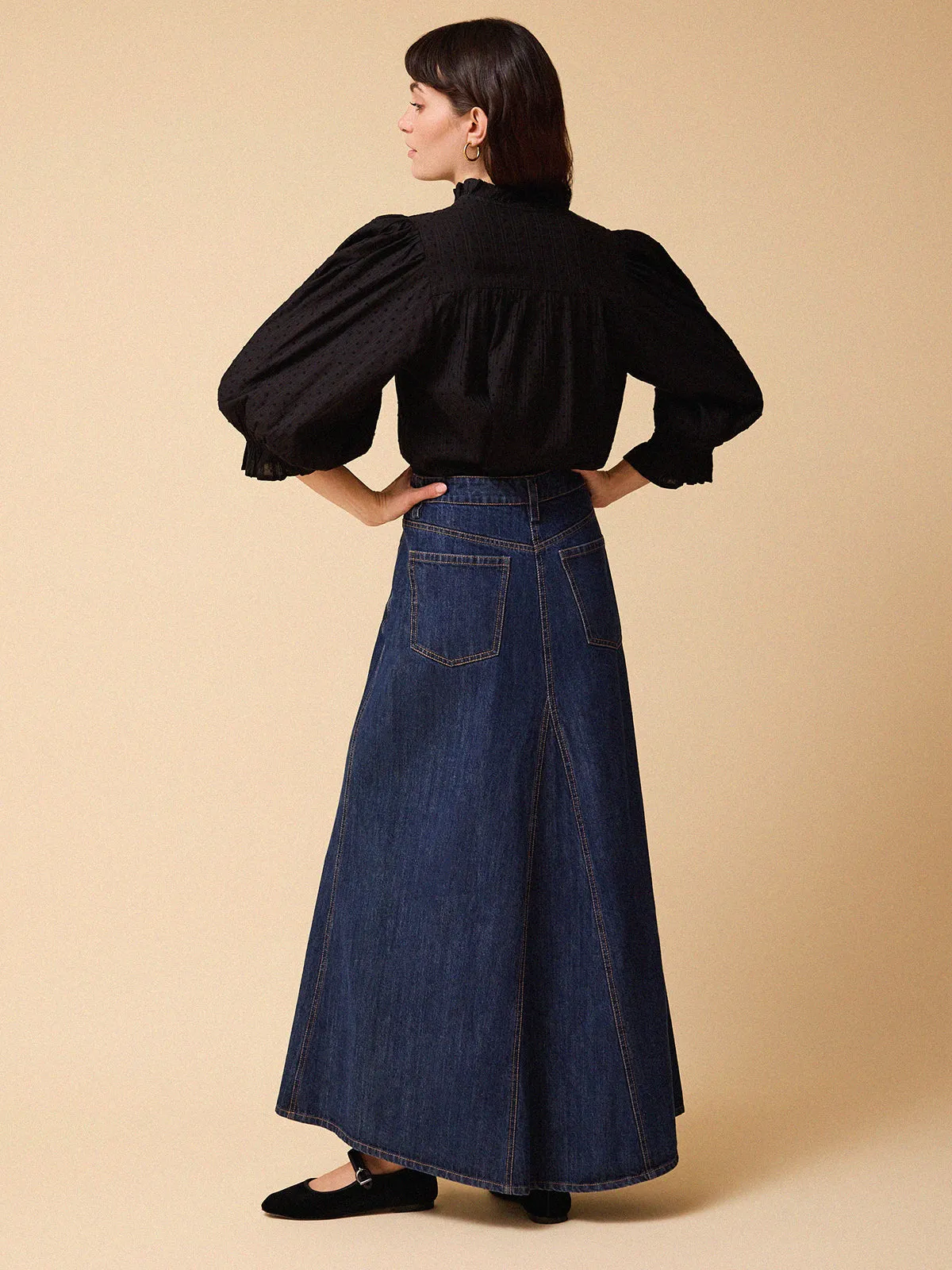 Annie Denim Maxi Skirt - Blue sold by iris product image thumbnail 2