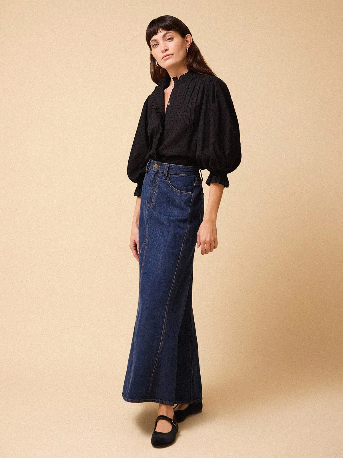Annie Denim Maxi Skirt - Blue sold by iris product image thumbnail 3