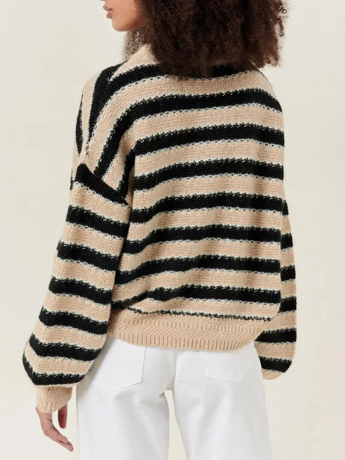 Ness Stripe Knit- Camel sold by iris product image thumbnail 3