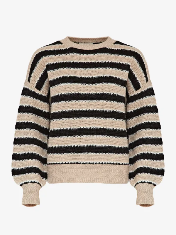 Ness Stripe Knit- Camel sold by iris