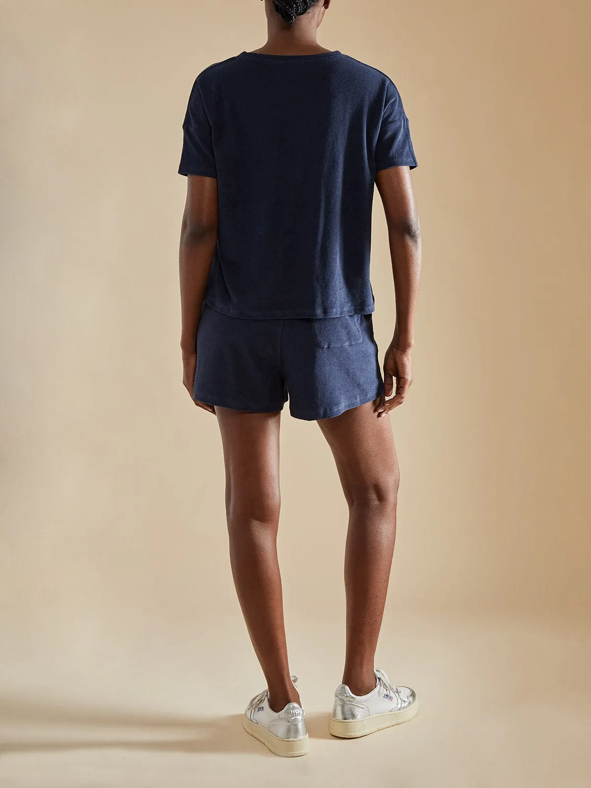 Terry Towelling Top - Navy sold by iris product image thumbnail 4