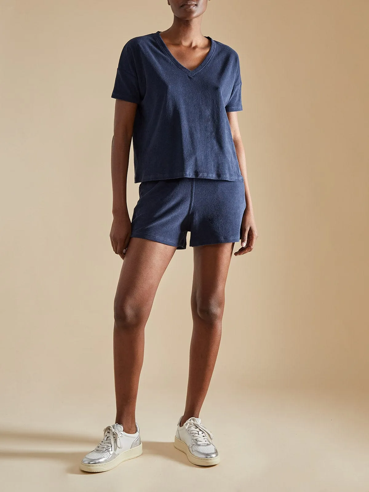 Terry Towelling Top - Navy sold by iris product image thumbnail 2