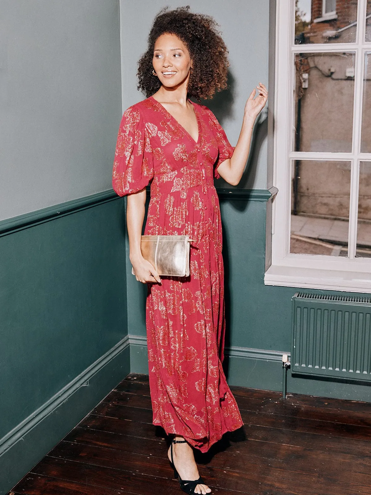 Erena Lurex Maxi Dress sold by iris