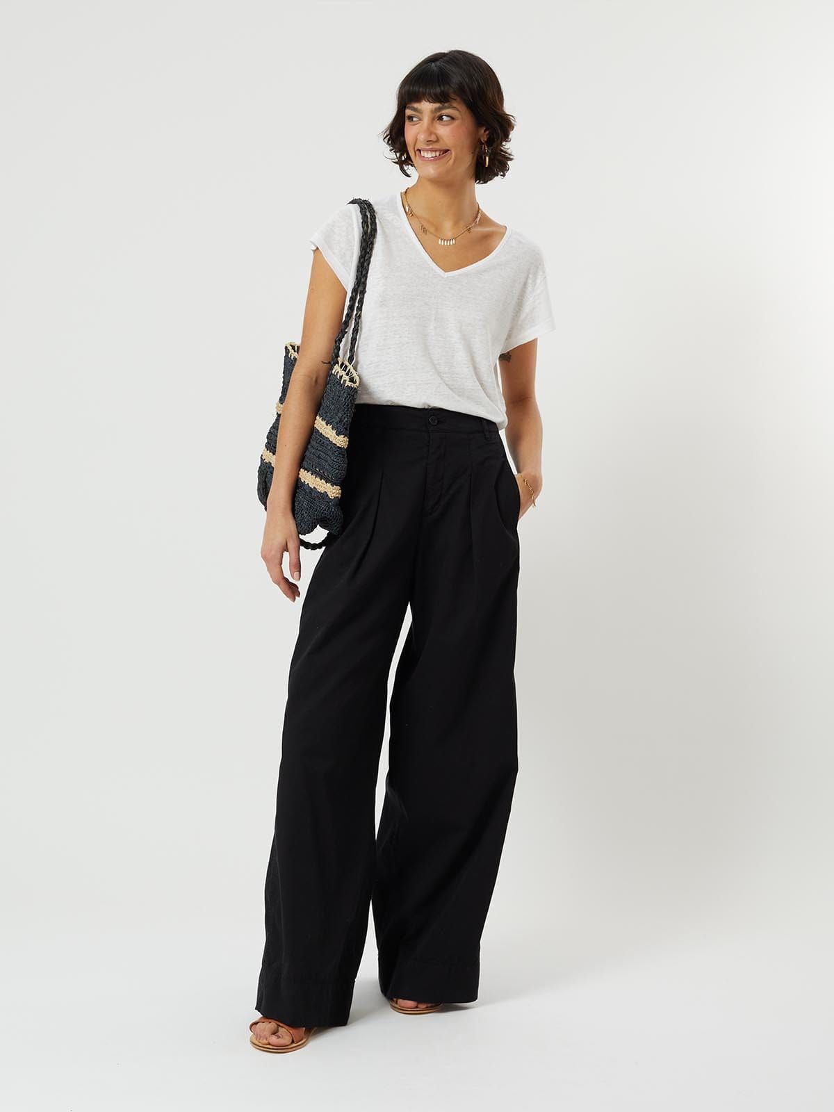 Luca Wide Trouser Black sold by iris