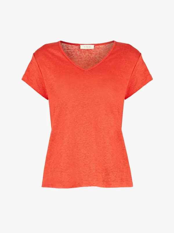 Radley Linen V Neck T-shirt sold by iris