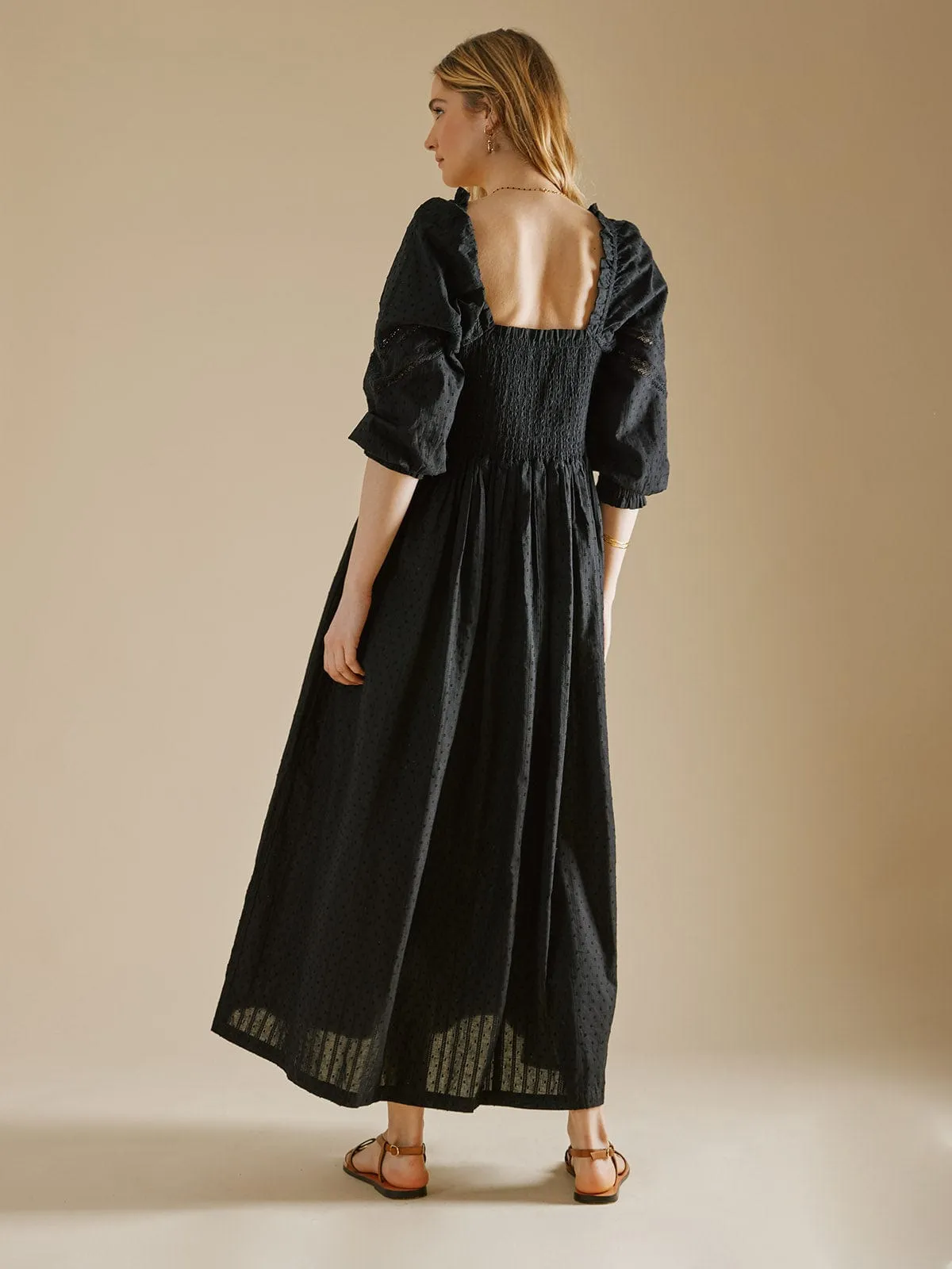 Georgina Tie Front Dress – Black sold by iris product image thumbnail 3