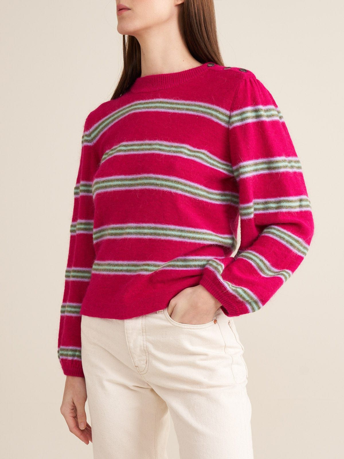 Diout Stripe Knit- Red sold by iris product image thumbnail 5