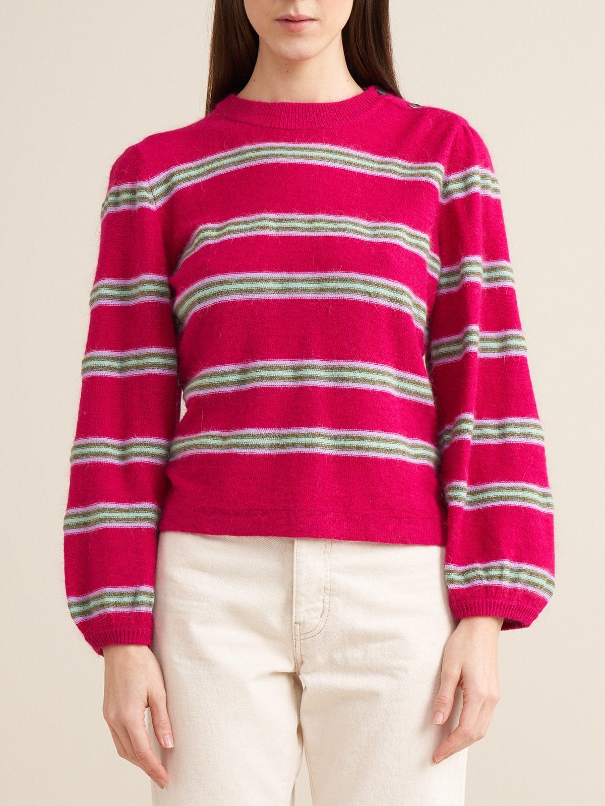 Diout Stripe Knit- Red sold by iris product image thumbnail 2