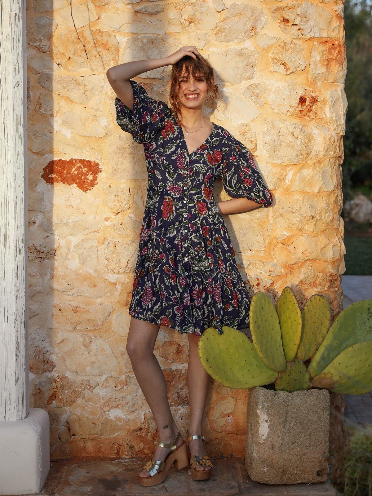 Billie V Neck Mini Dress sold by iris