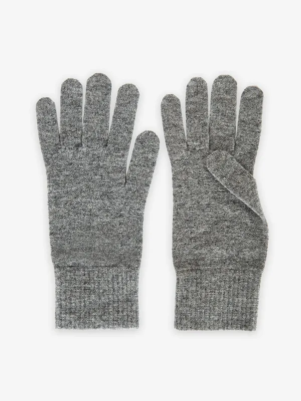 Classic Cashmere Gloves- Grey sold by iris
