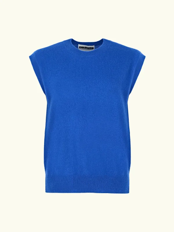 Lolla Tank Sweater – Blue sold by iris