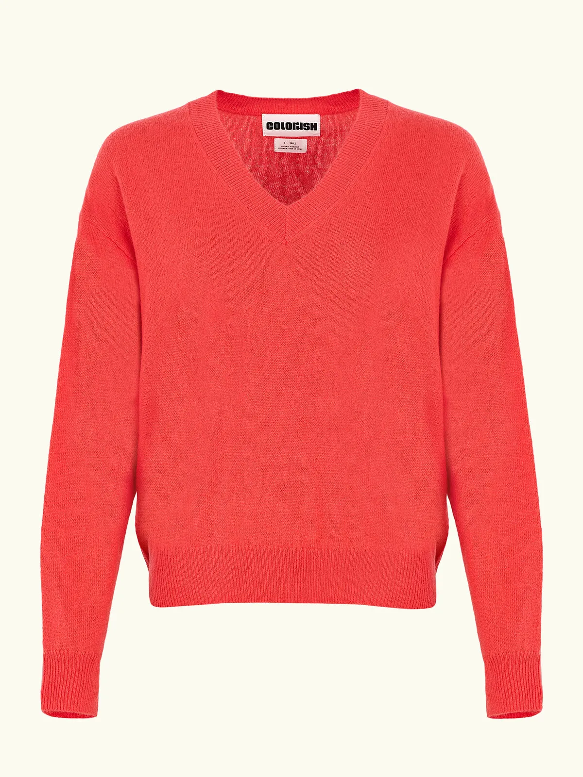 Malibu V Neck Sweater – Coral sold by iris