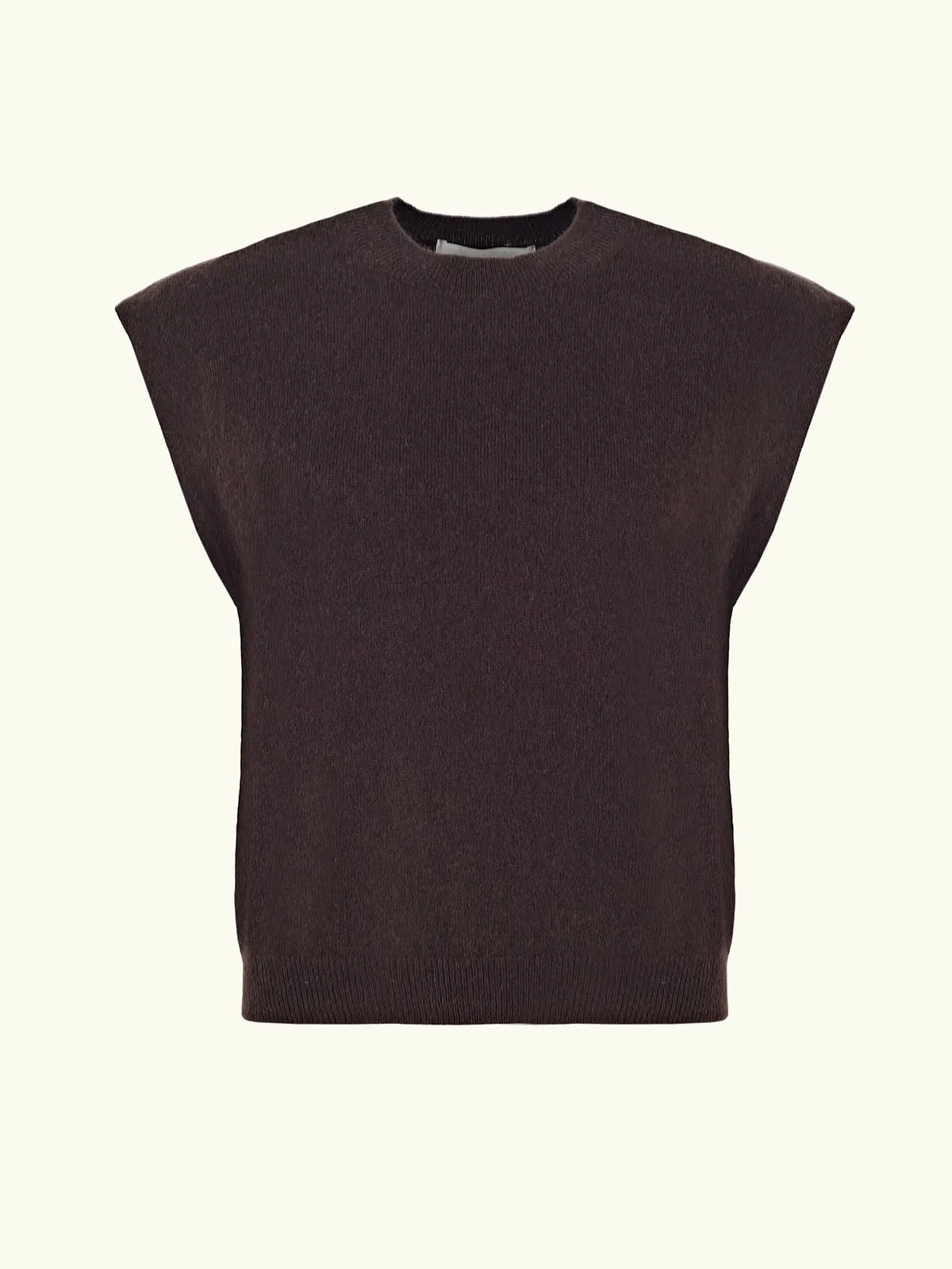 Lucca Crew Neck Tank Knit – Chocolate sold by iris