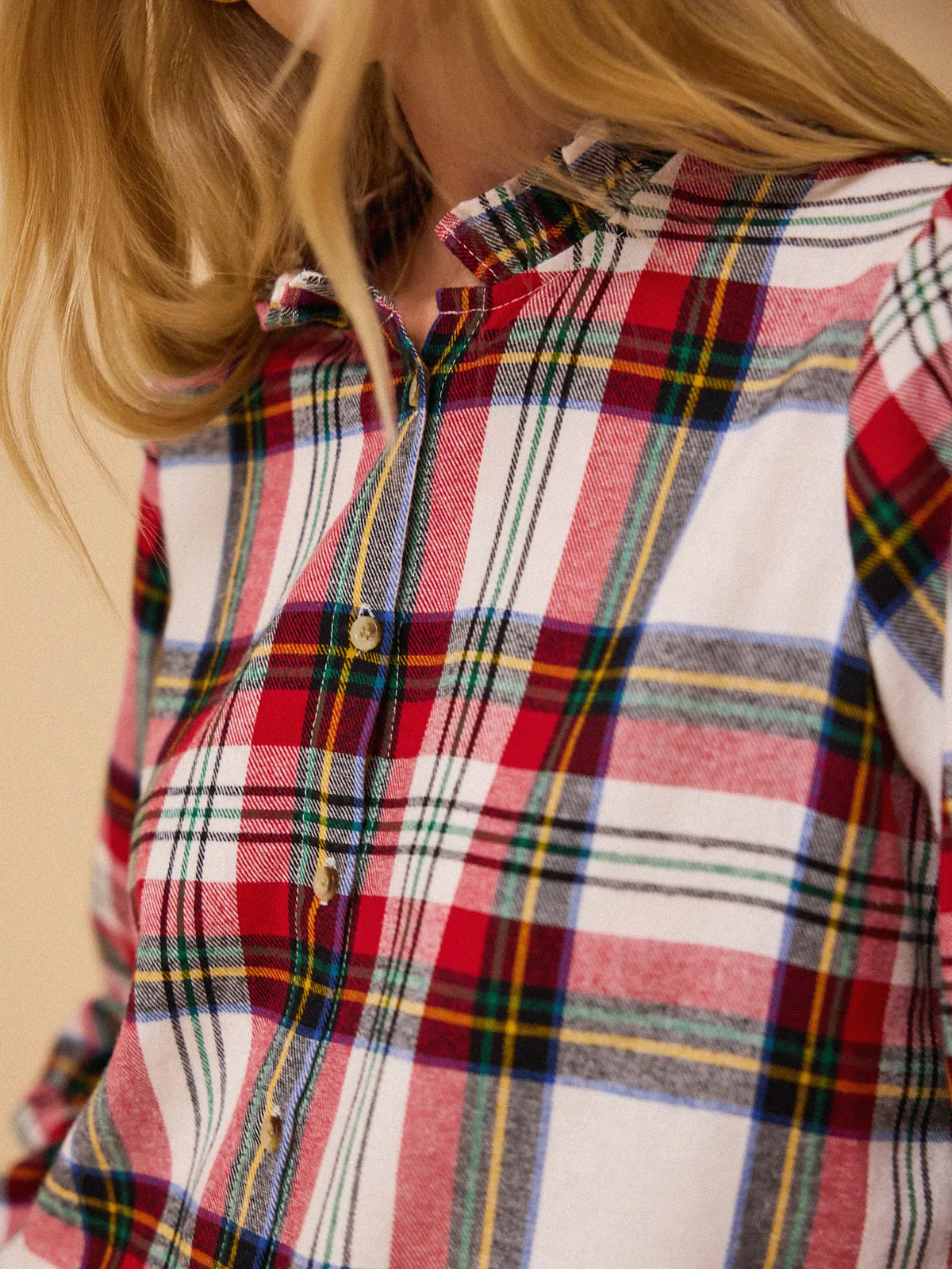 Imani Tartan Blouse – Red sold by iris product image thumbnail 4