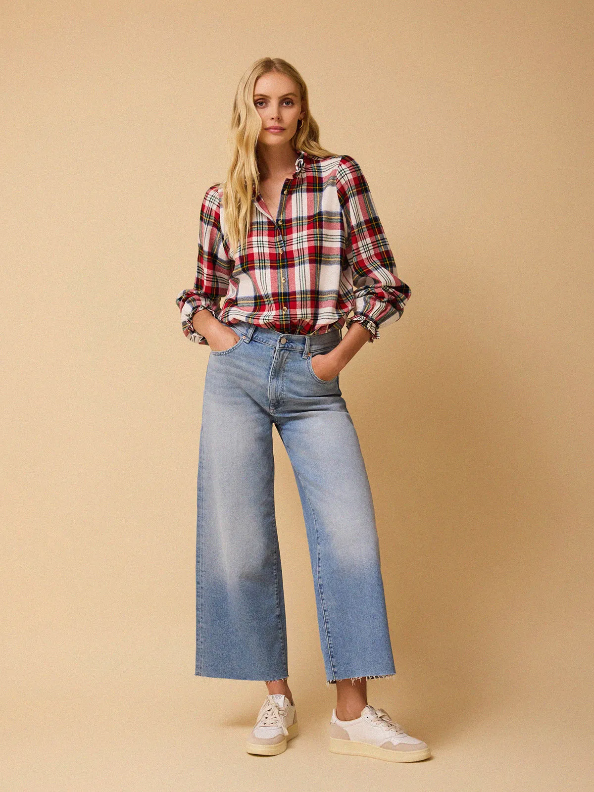 Imani Tartan Blouse – Red sold by iris product image thumbnail 2