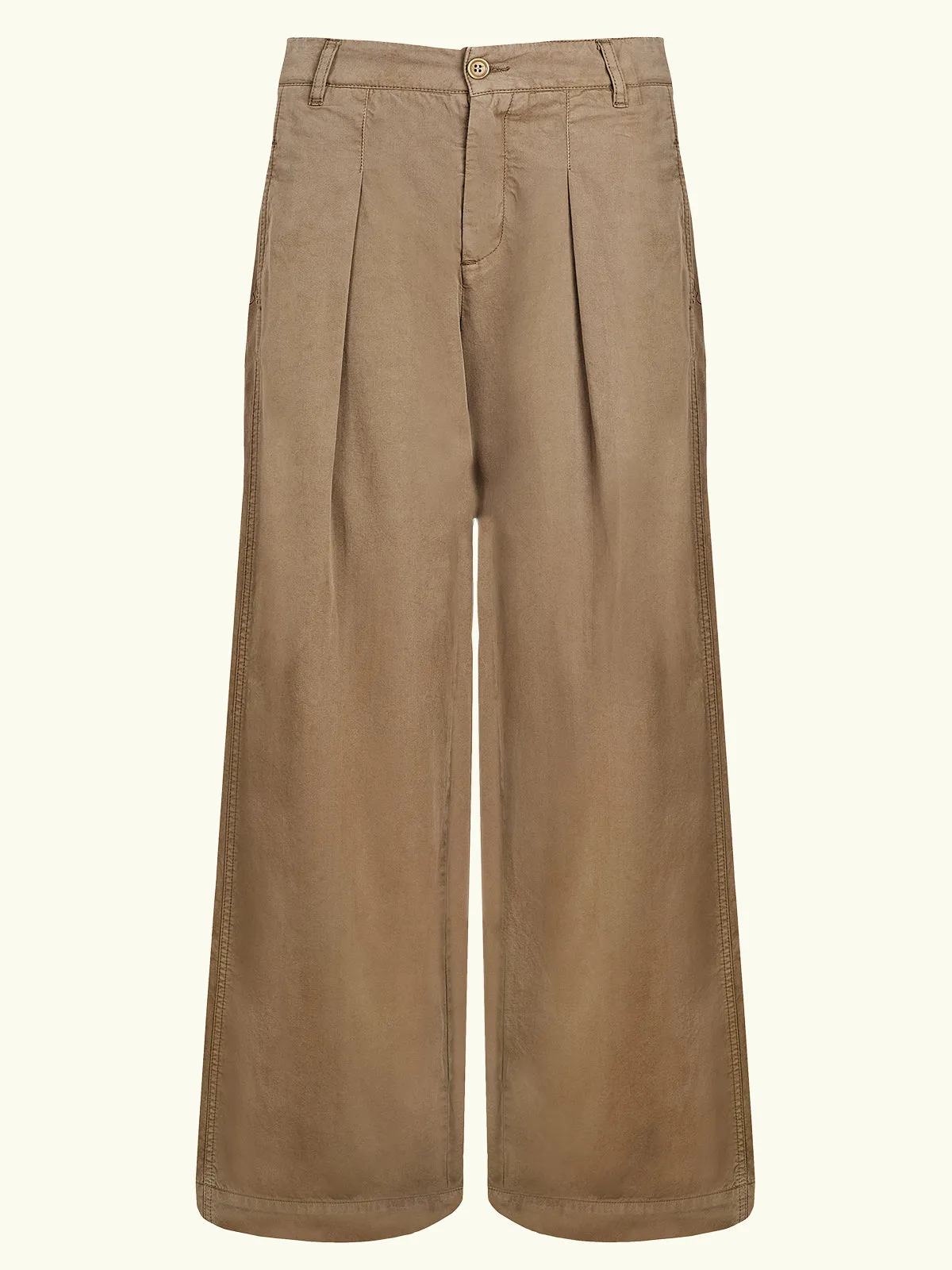 Luca Wide Trouser - Taupe sold by iris