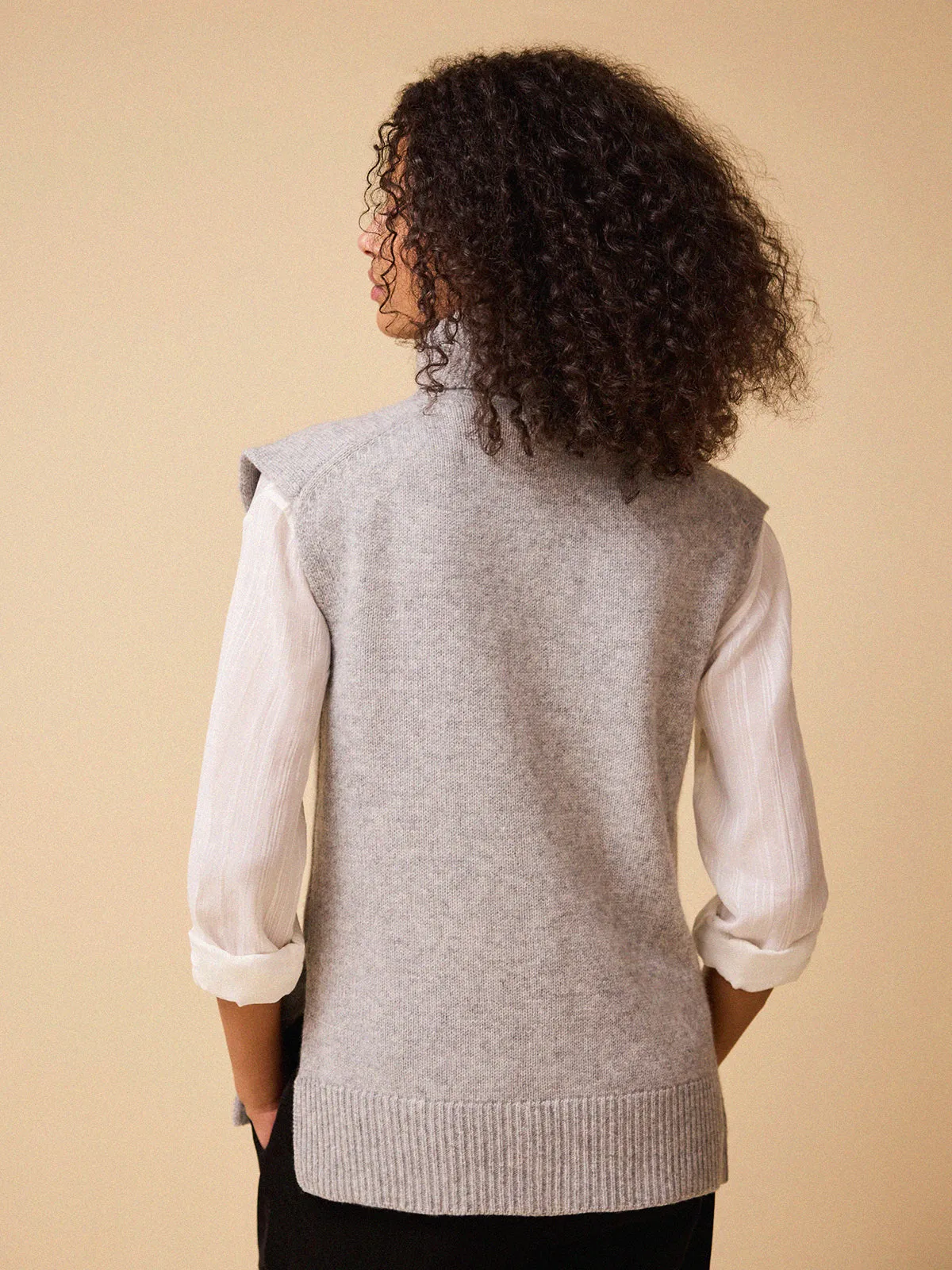 Ulla Roll Neck Vest - Grey sold by iris product image thumbnail 4