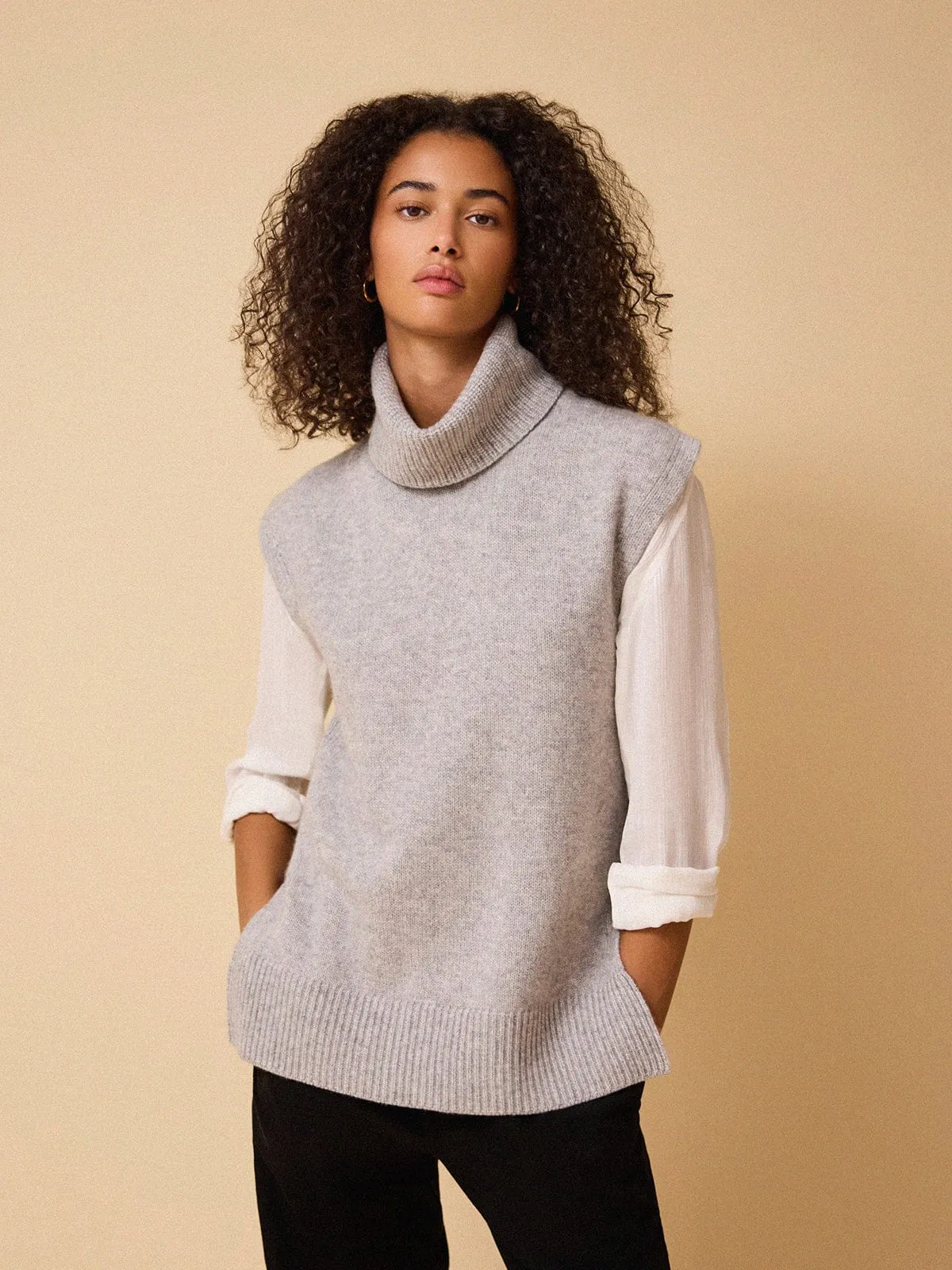 Ulla Roll Neck Vest - Grey sold by iris product image thumbnail 3