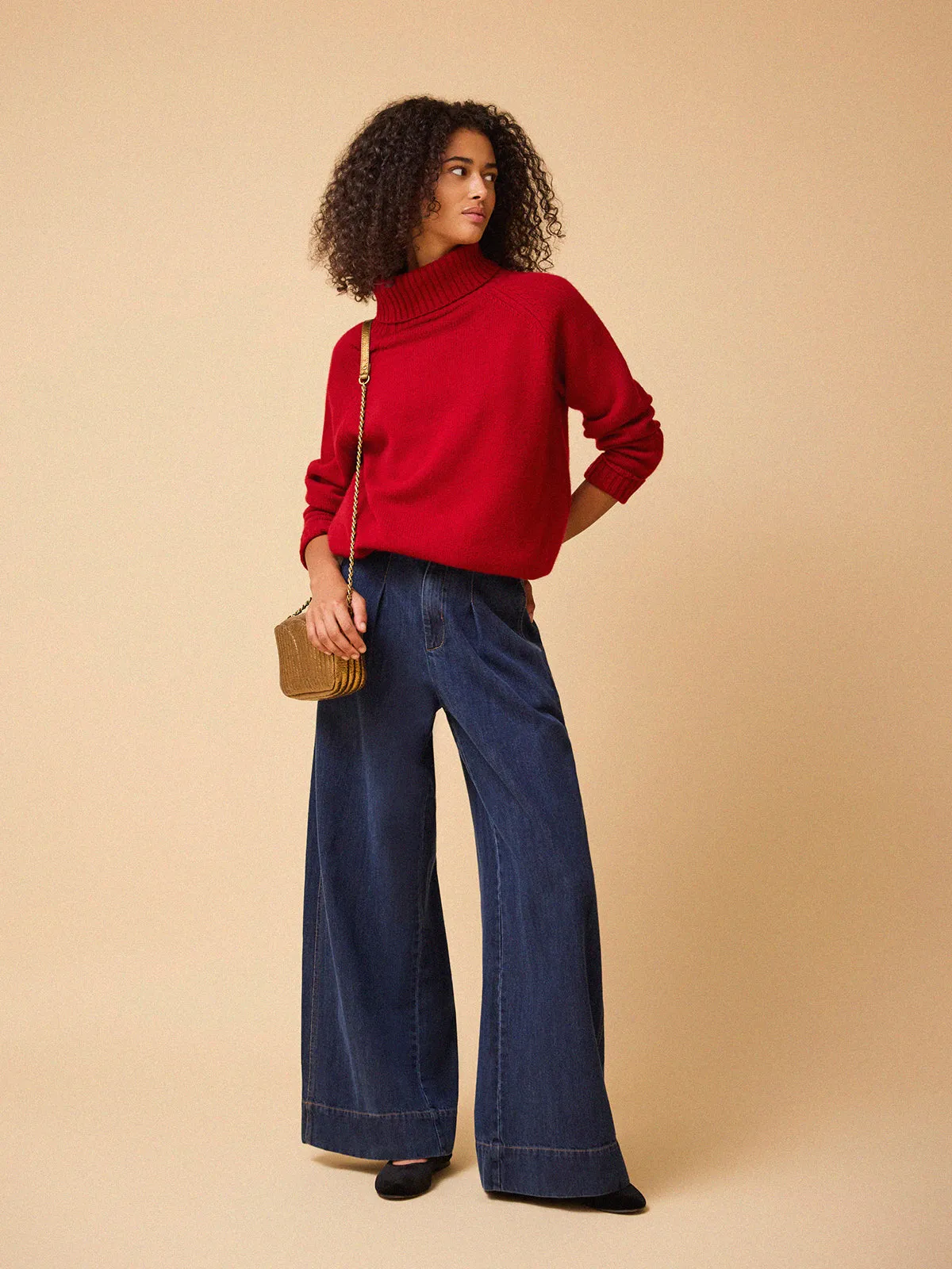 Ulla Roll Neck Jumper - Claret sold by iris product image thumbnail 5