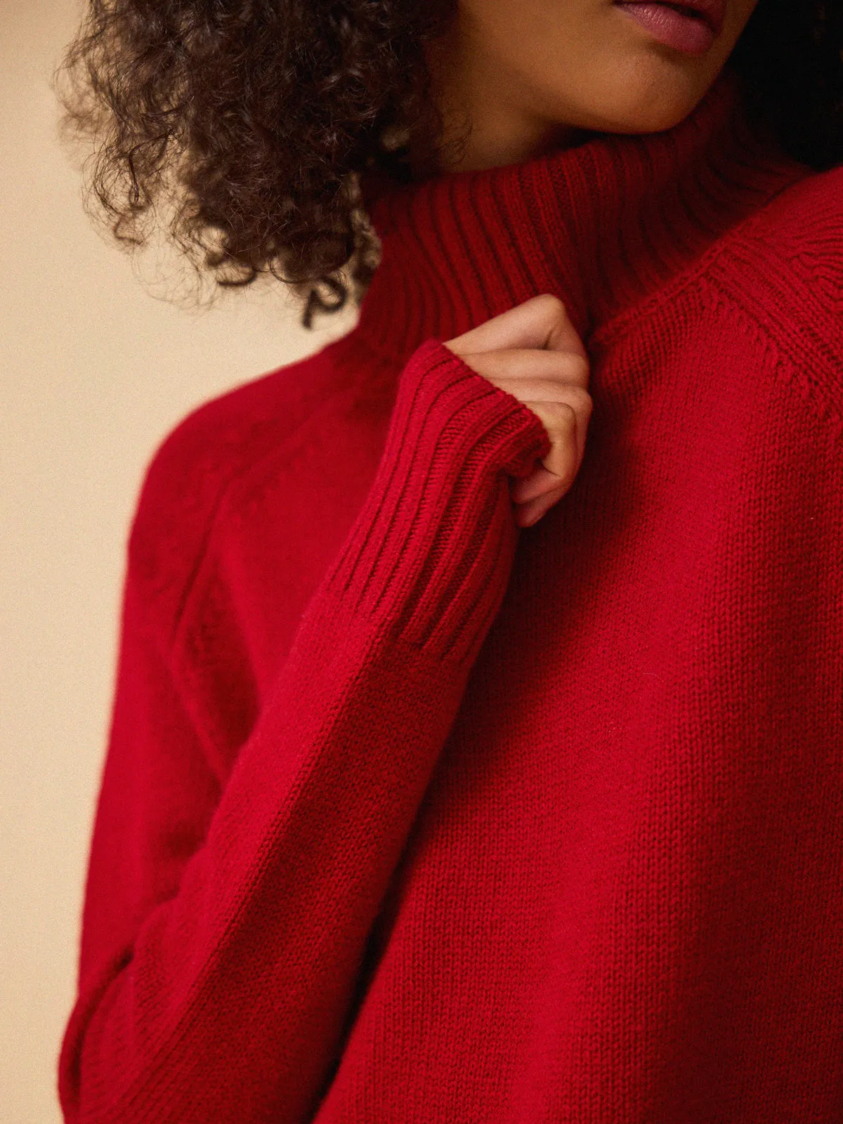 Ulla Roll Neck Jumper - Claret sold by iris product image thumbnail 2