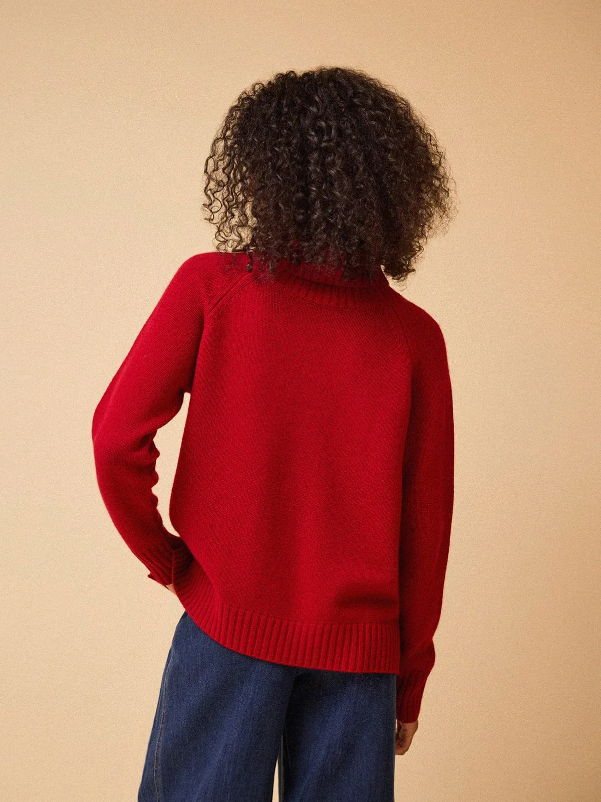 Ulla Roll Neck Jumper - Claret sold by iris product image thumbnail 4