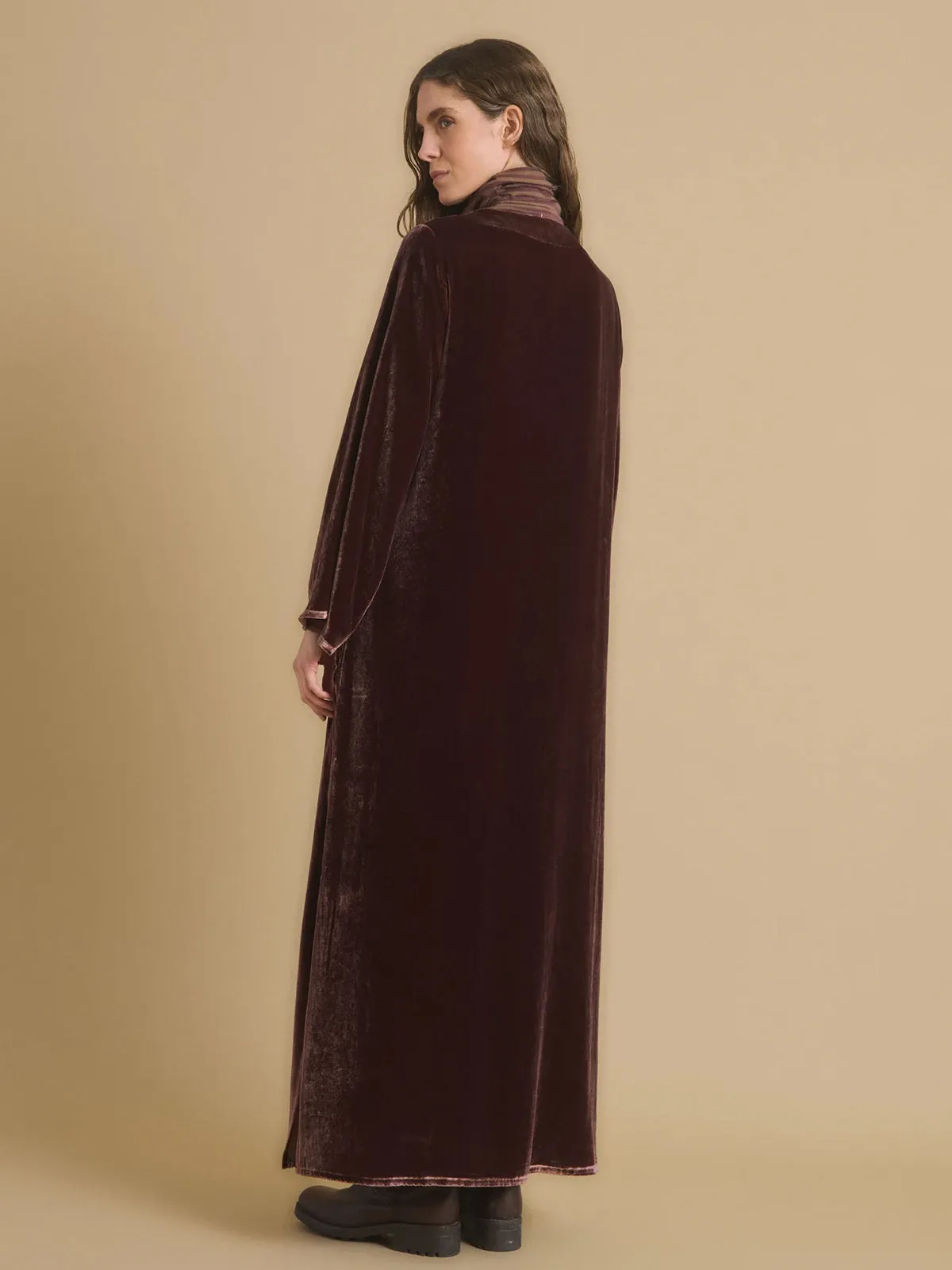 Rifa Velvet Tunic Dress – Brown sold by iris product image thumbnail 3