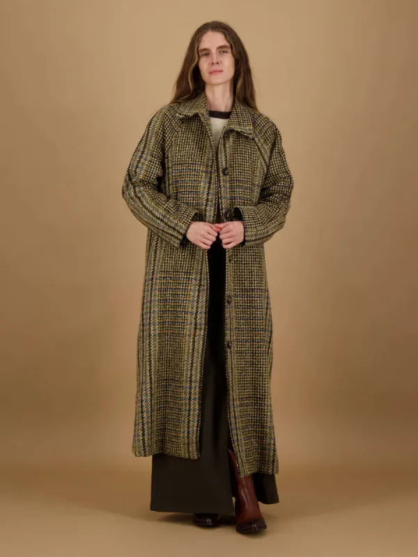 Macilo Tweed Long Coat – Brown made by iris