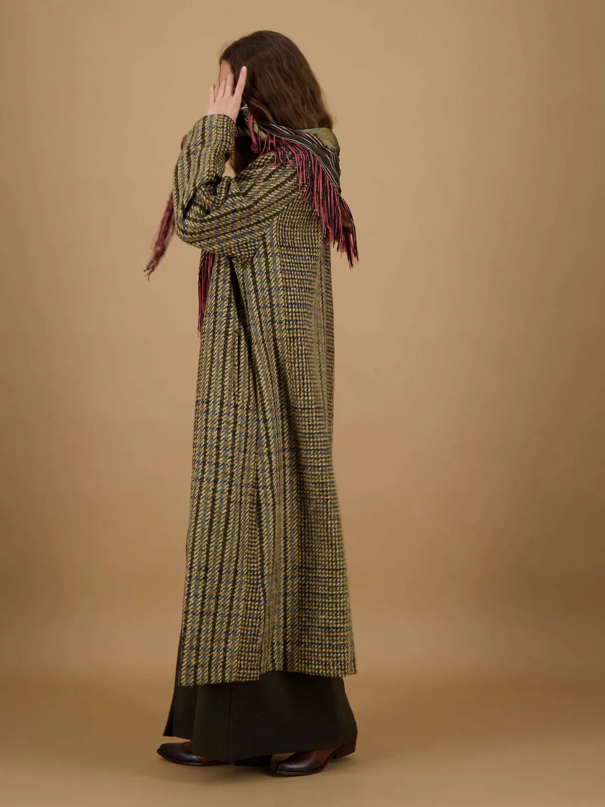 Macilo Tweed Long Coat – Brown sold by iris product image thumbnail 5