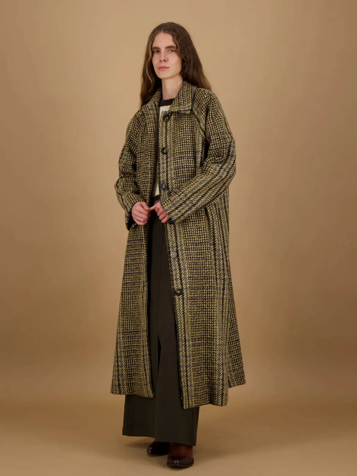 Macilo Tweed Long Coat – Brown sold by iris product image thumbnail 2