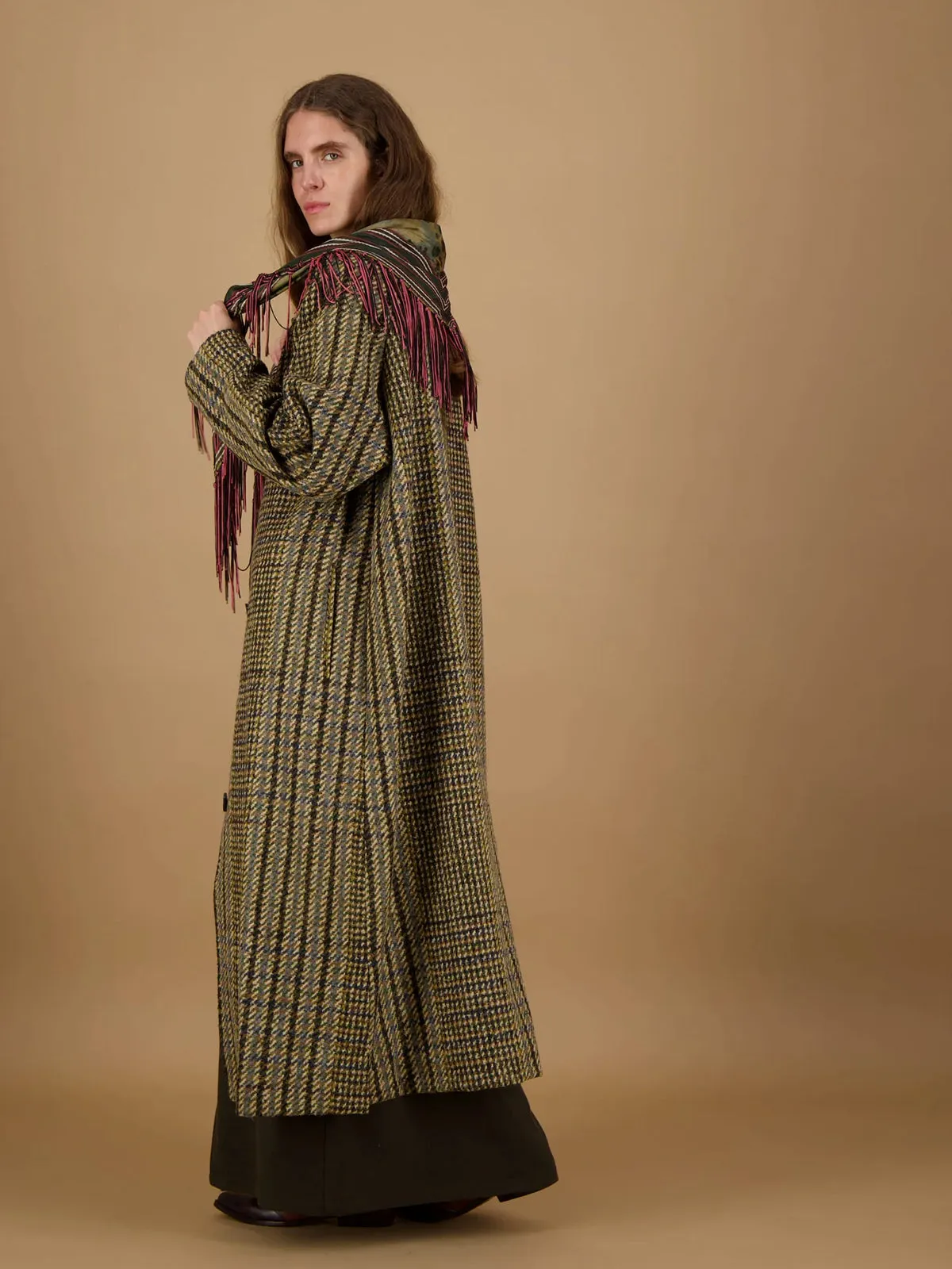 Macilo Tweed Long Coat – Brown sold by iris product image thumbnail 3