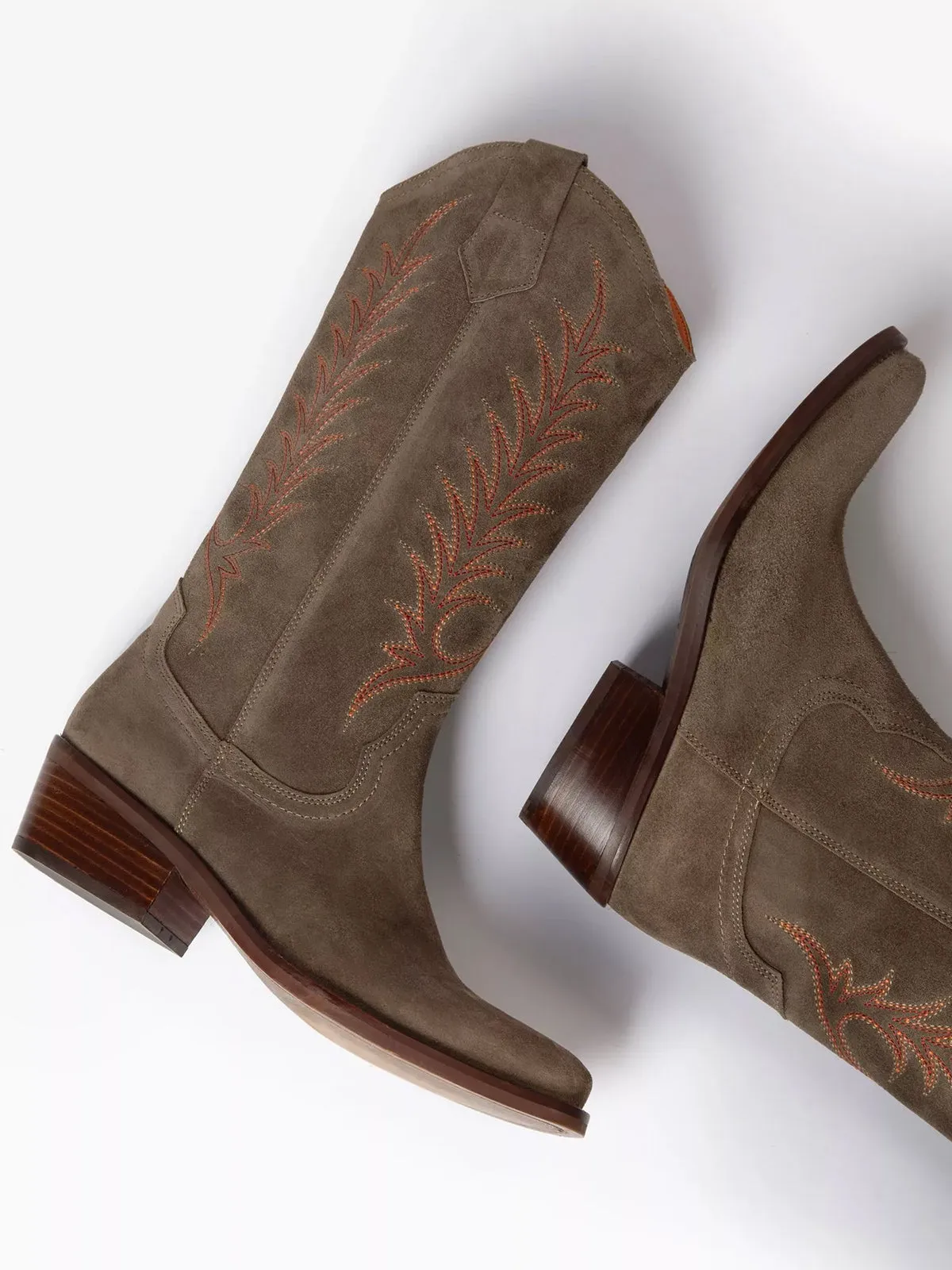 Goldie Embroidered Cowboy Boot - Taupe sold by iris product image thumbnail 3